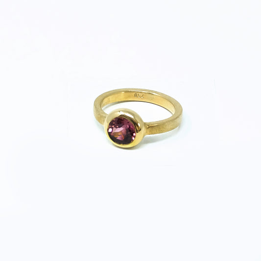 Rosa Turmalin - Ring 750 Gelbgold