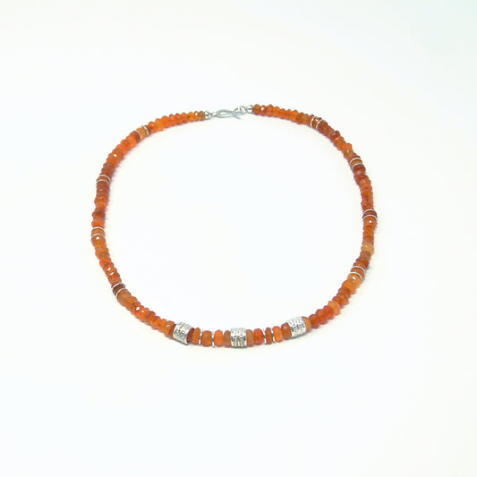 Collier Karneol-925 Silber